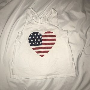 Red White and blue tank top